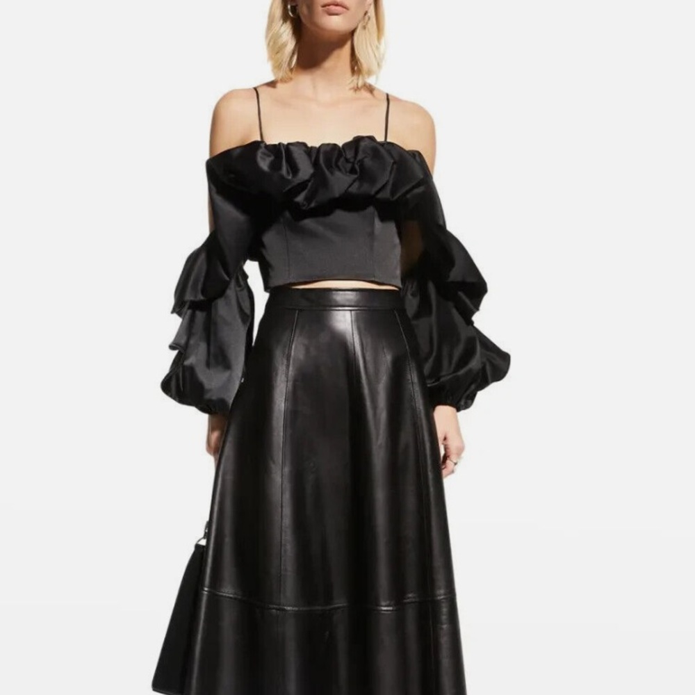 Alice + Olivia Monroe Ruffle Top
